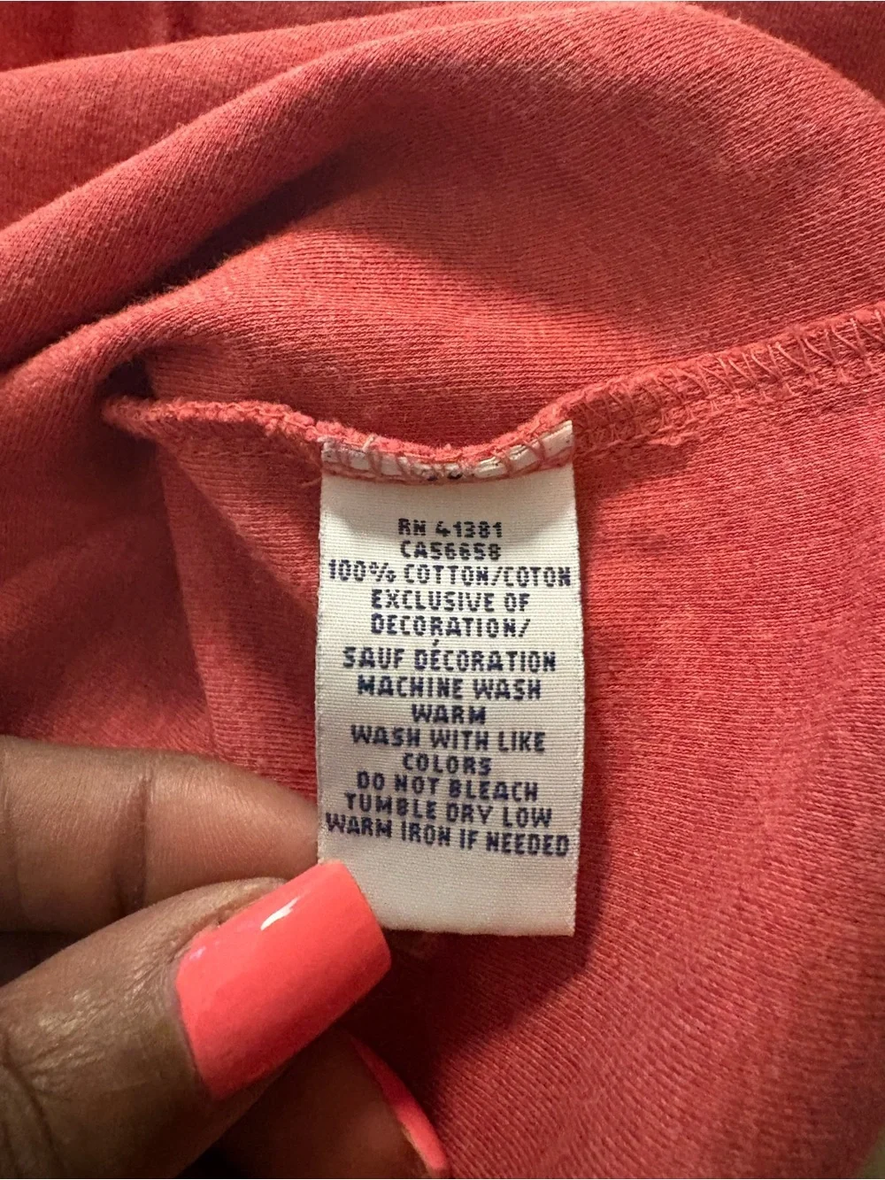Ralph Lauren Long-Sleeve Polo in Coral with Navy Logo